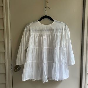 White Tiered Blouse